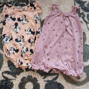 ♥️ 2 for $10♥️ Minnie Mouse baby rompers